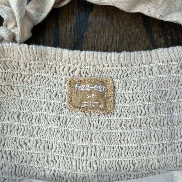 Free People Juniper Mini Dress Summer Sand Coquette Lace Bohemian Corset SM NWT - Picture 10 of 12